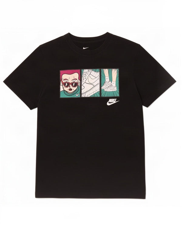 T-shirt grafica da donna Nike Top UK 6 XS cotone nero