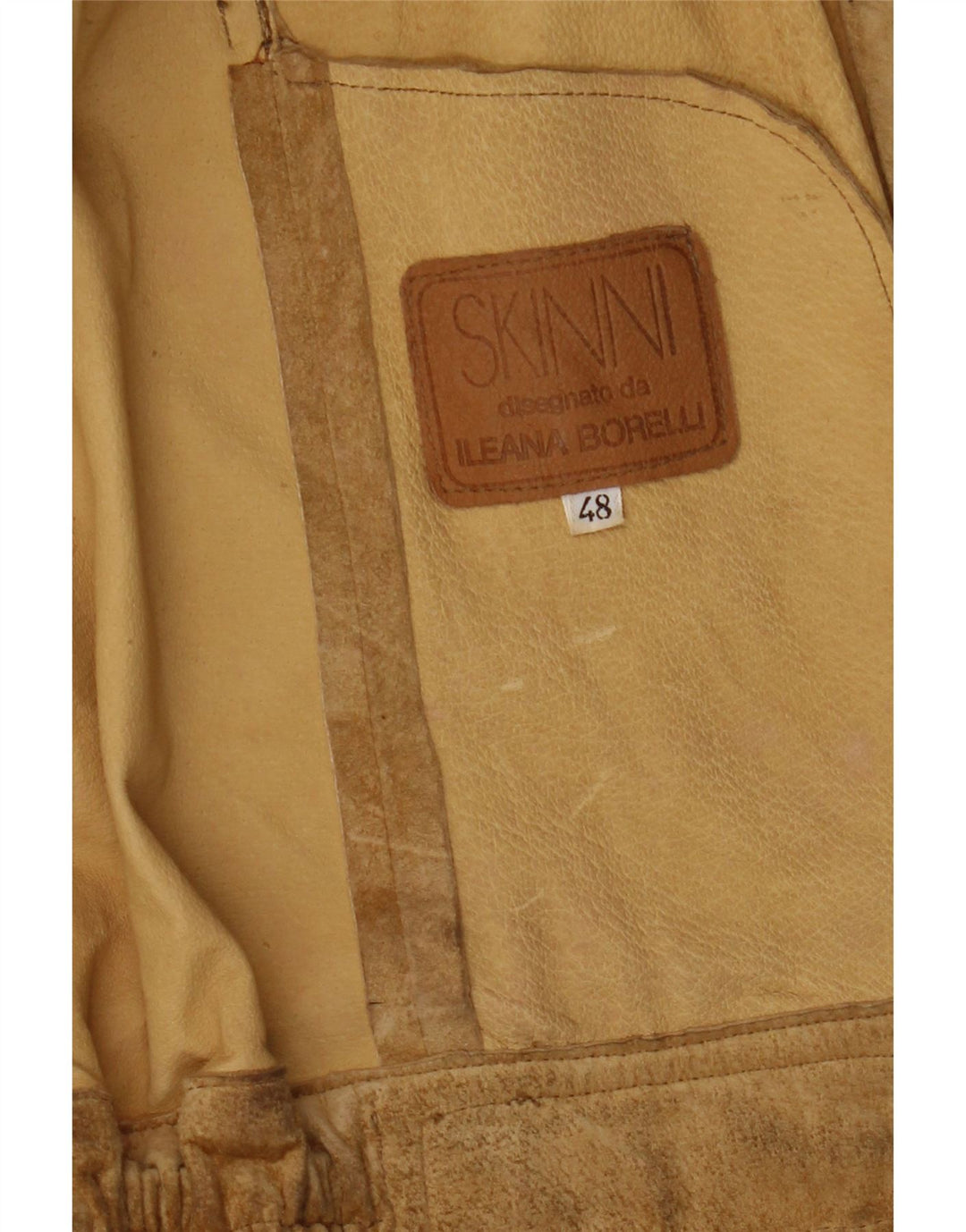 Giacca in pelle scamosciata da donna Skinni IT 48 XL Beige