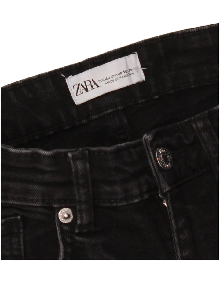Jeans corti da donna ZARA EU 40 medi W30 L24 neri