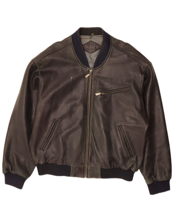 Giacca in pelle da uomo Trapper IT 54 2XL Nera