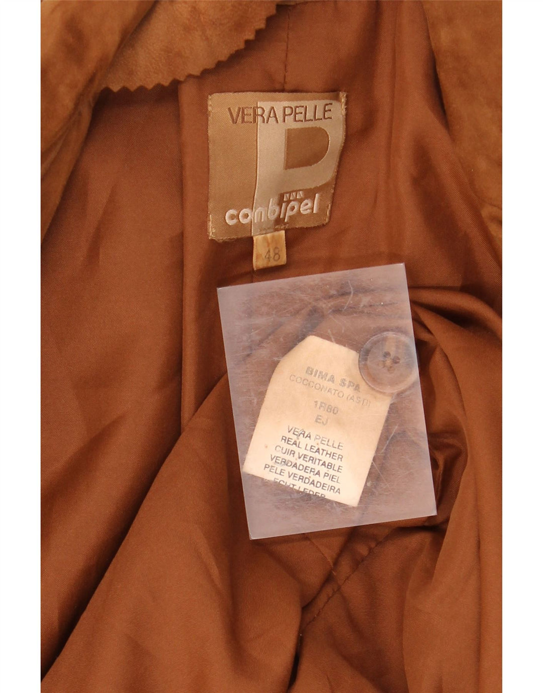 Giacca blazer da donna in pelle scamosciata a 2 bottoni CONBIPEL IT 48 XL in pelle marrone