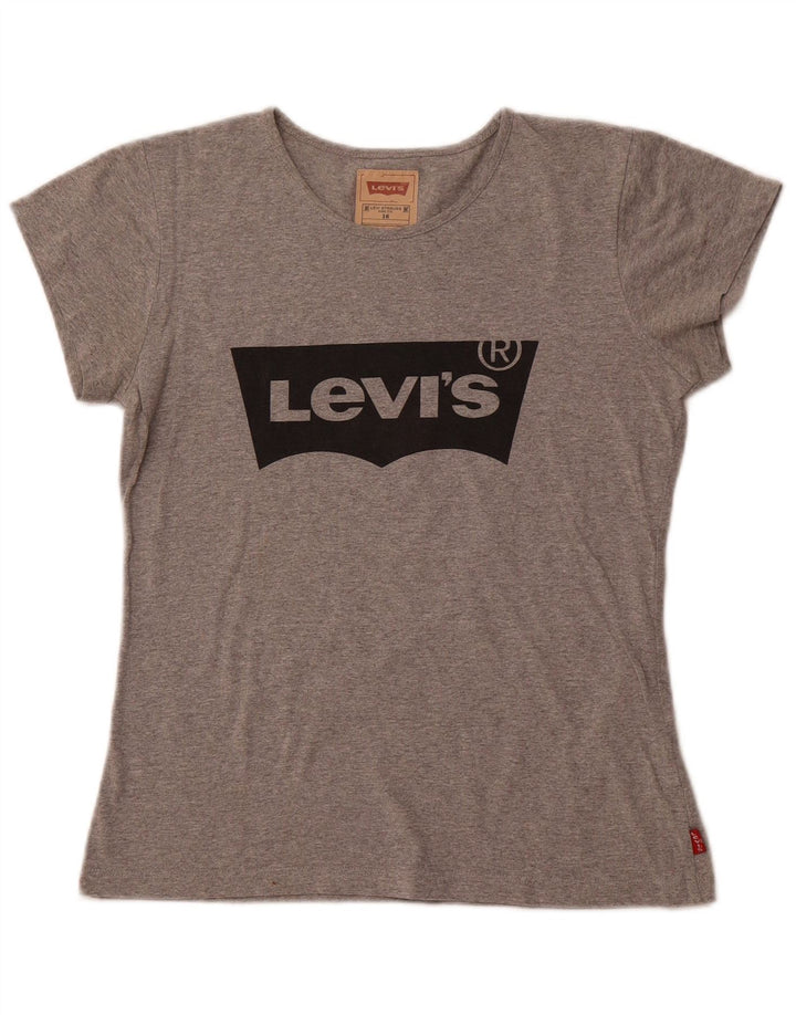 T-shirt grafica per ragazze LEVI'S 15-16 anni in poliestere grigio