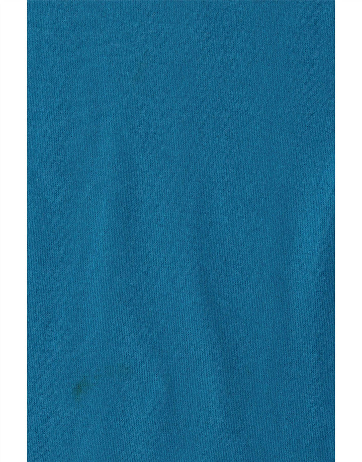 T-shirt da uomo ampia e vestibilità ampia, piccola, in cotone blu