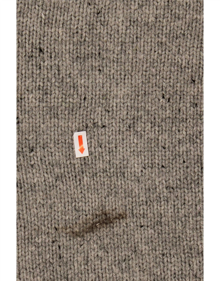 NAUTICA Maglione da uomo con collo a bottoni XL Acrilico chiazzato grigio