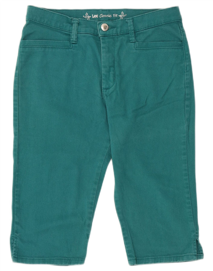Pantaloncini di jeans Lee da donna vestibilità classica US 8 medi W30 cotone verde