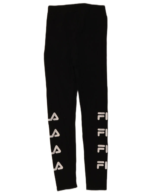 Leggings grafici da donna Fila UK 4 XS cotone nero