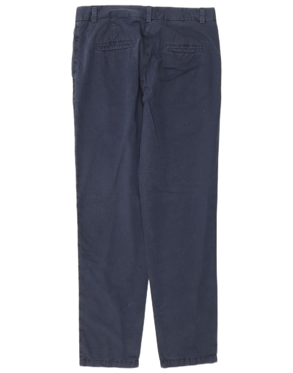 Pantaloni chino da donna Marks & Spencer UK 10 piccoli W32 L29 blu navy