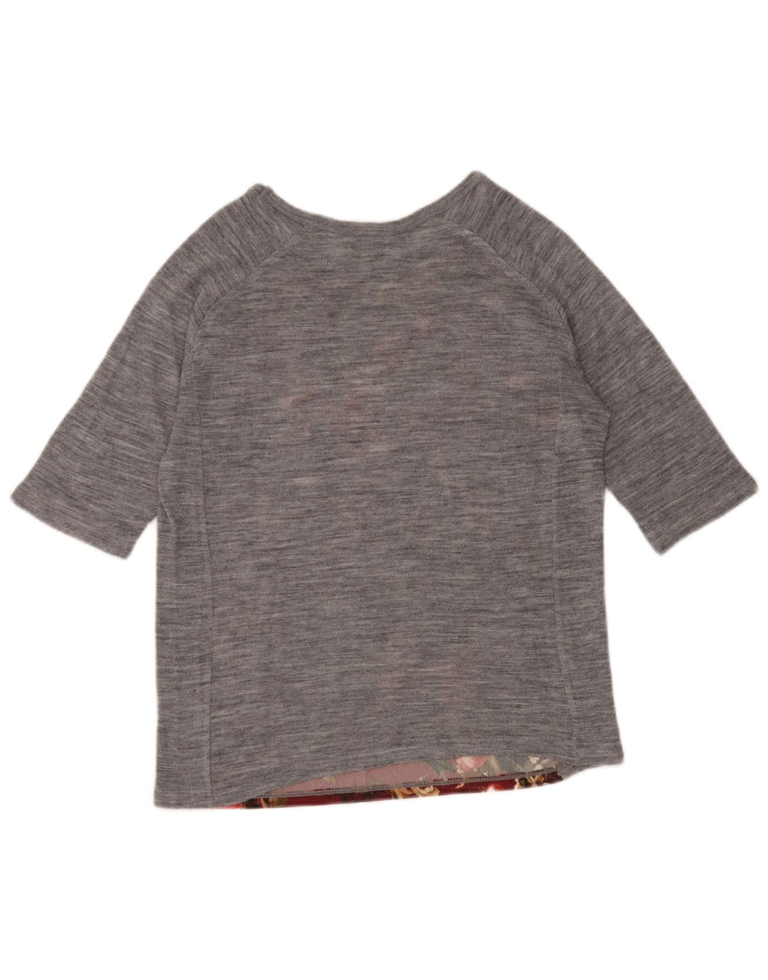 Top Zara Trafaluc da donna manica 3/4 UK 12 Grigio medio floreale