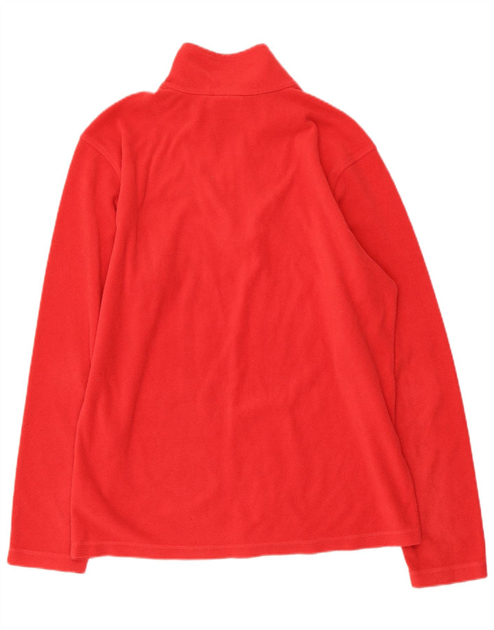 DIADORA Maglione Uomo in Pile con Zip Collo Grande Rosso Poliestere