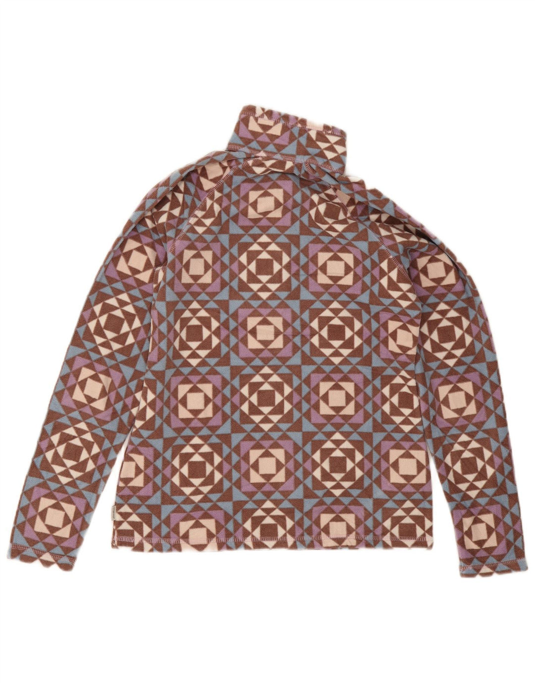 Maglione in pile oversize da donna Eddie Bauer UK 6 XS multicolore geometrico