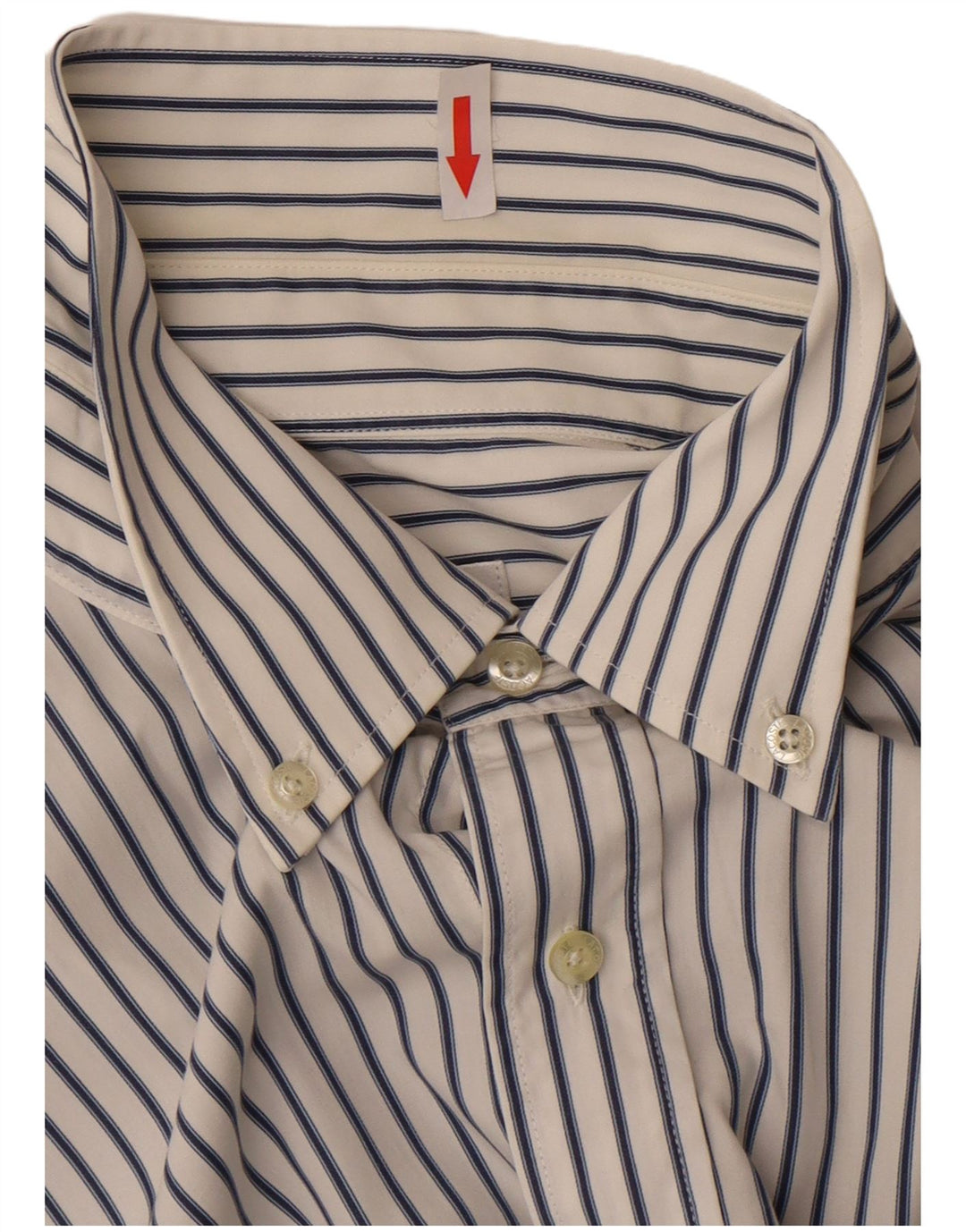 Camicia Lacoste da uomo a maniche corte, vestibilità regolare, taglia 42, grande gessato bianco