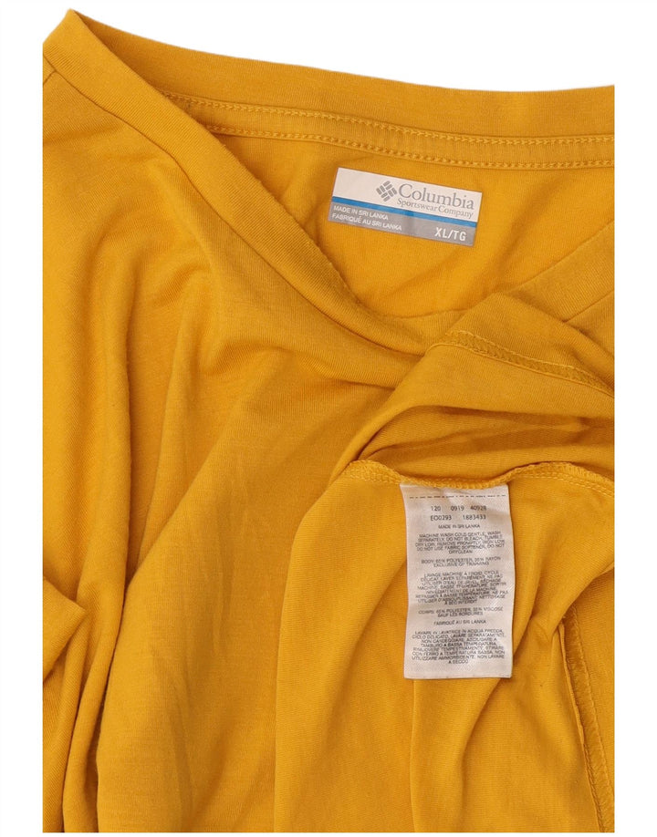T-shirt grafica da uomo Columbia Top XL poliestere giallo