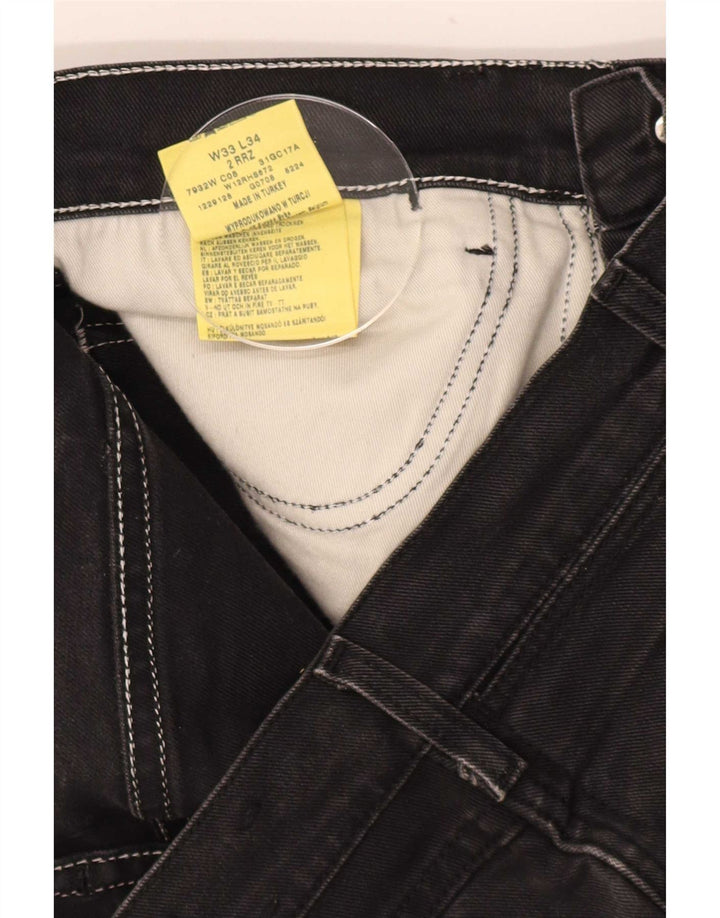 Jeans dritti da uomo Wrangler W33 L34 cotone nero