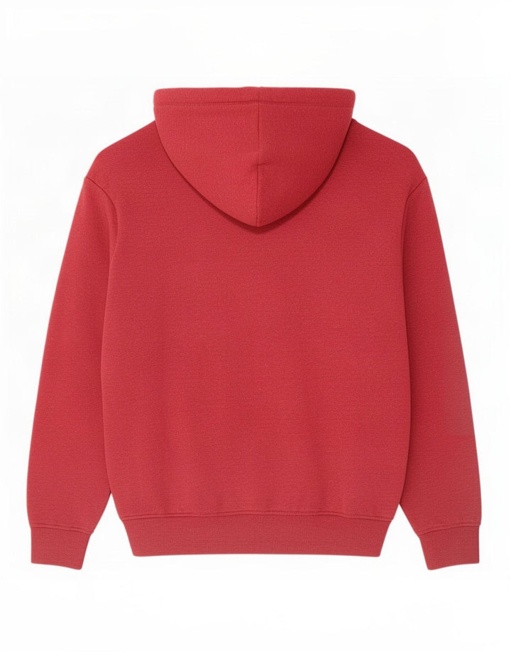 Maglione con cappuccio e zip da uomo Superdry grande in cotone rosso