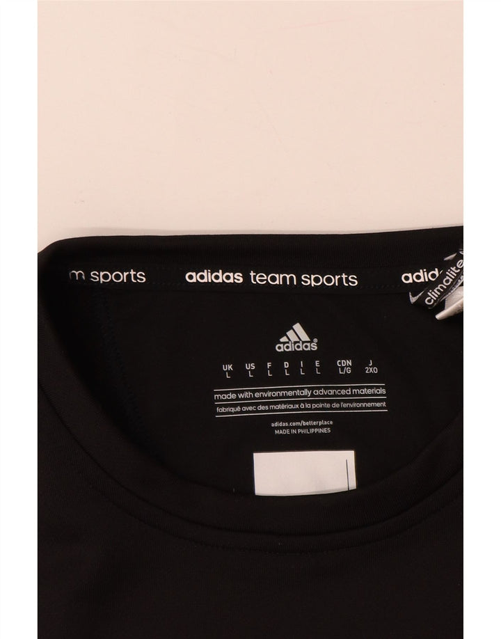 Felpa ADIDAS da uomo Climalite, grande, poliestere color block bianco
