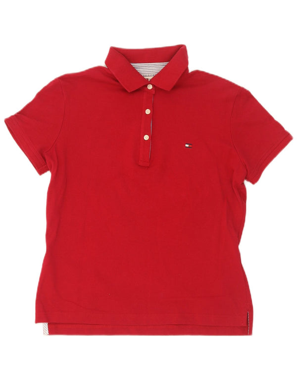 Polo da donna Tommy Hilfiger UK 10 piccola rossa in cotone