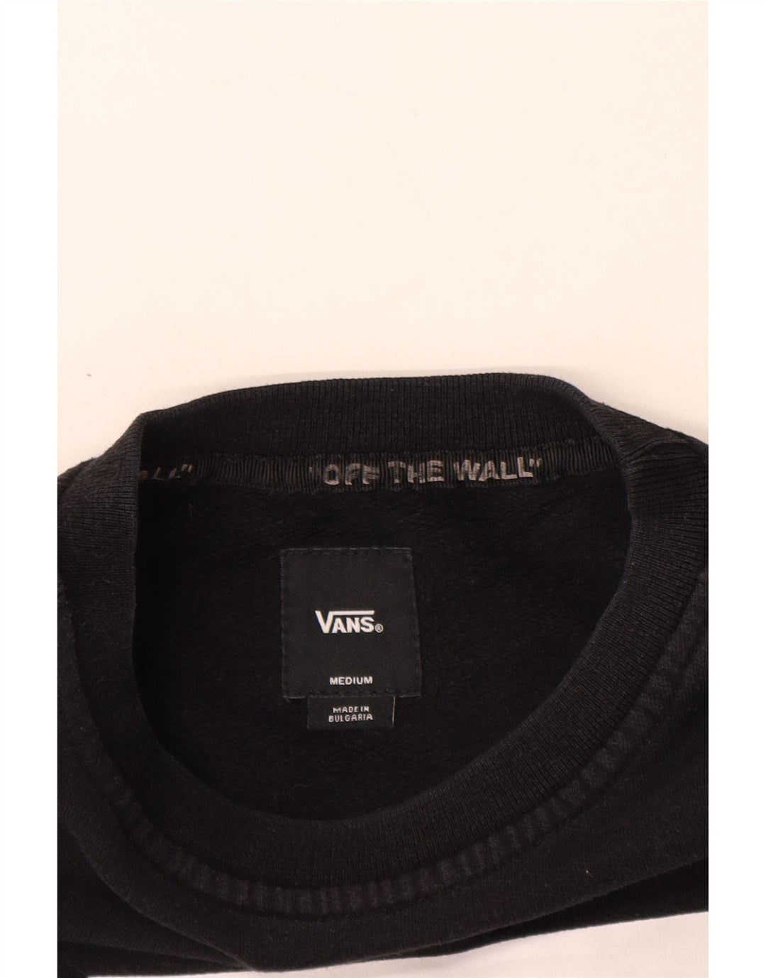 Felpa grafica da uomo VANS maglione medio cotone nero