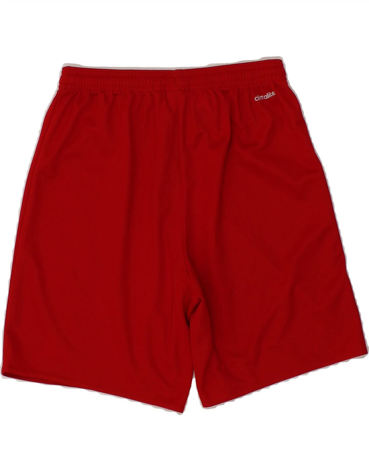 ADIDAS Boys Climalite Sport Shorts 13-14 Years Red Polyester Vintage Adidas and Second-Hand Adidas from Messina Hembry 