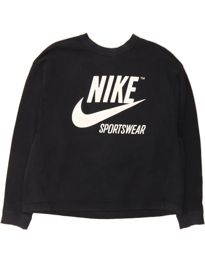 NIKE Womens sportswear Oversized Sweatshirt Jumper UK 16 Large Black Vintage Nike and Second-Hand Nike from Messina Hembry 