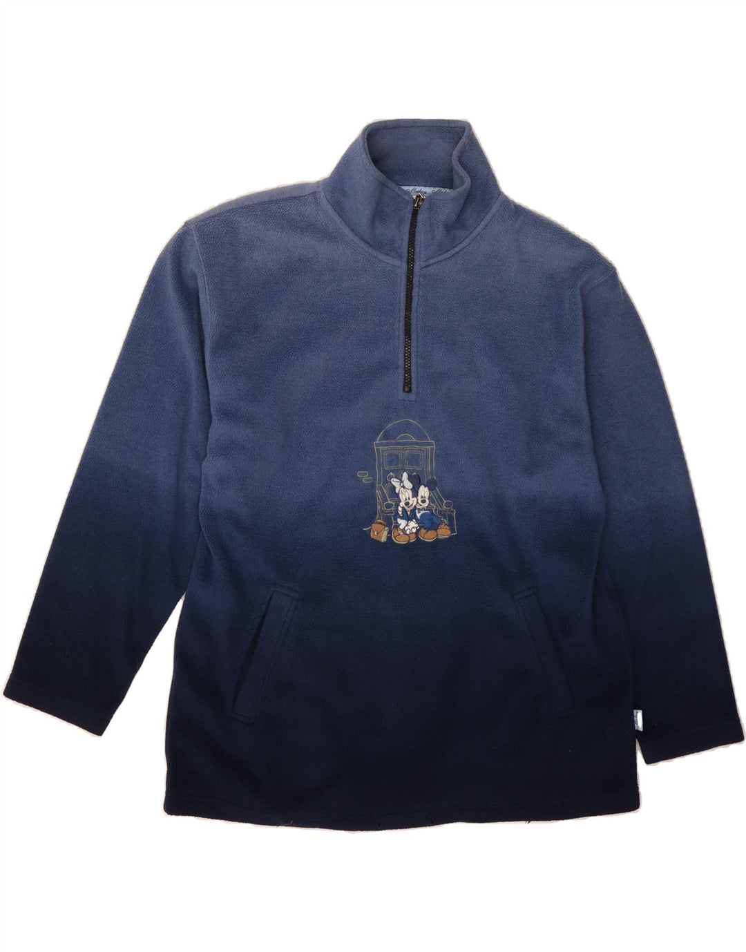 DISNEY Mens Mickey Mouse Graphic Fleece Jumper Medium Navy Blue Vintage Disney and Second-Hand Disney from Messina Hembry 