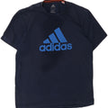 ADIDAS Mens Climalite Graphic T-Shirt Top Medium Navy Blue Cotton Vintage Adidas and Second-Hand Adidas from Messina Hembry 