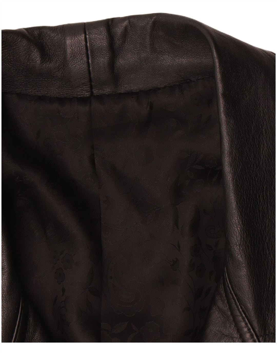 Giacca in pelle bomber vintage da donna UK 18 XL nera