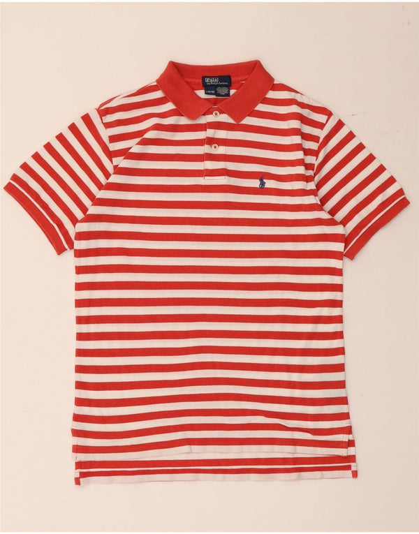 Polo Ralph Lauren da bambino, 15-16 anni, in cotone a righe grandi rosse