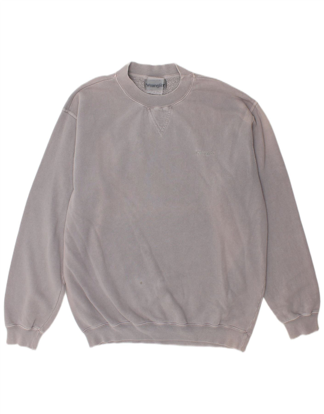 Felpa da uomo Wrangler maglione grande in cotone grigio