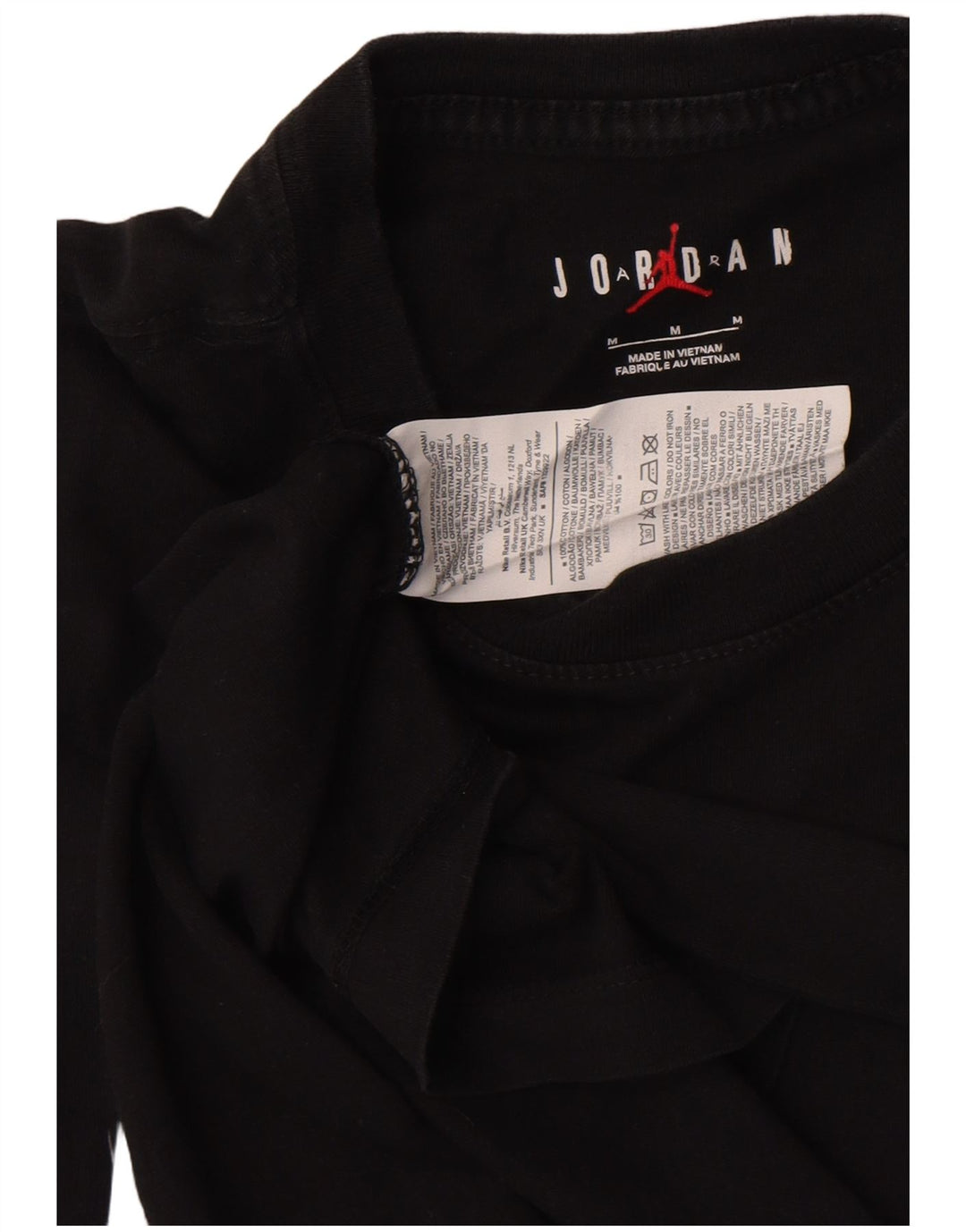 T-shirt Jordan Air Graphic da uomo in cotone nero medio