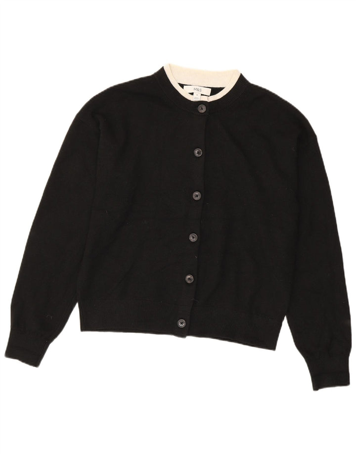 Maglione cardigan da donna Marks & Spencer UK 14 poliestere nero medio