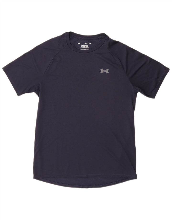 Maglietta da uomo Under Armour Top Small in poliestere blu navy