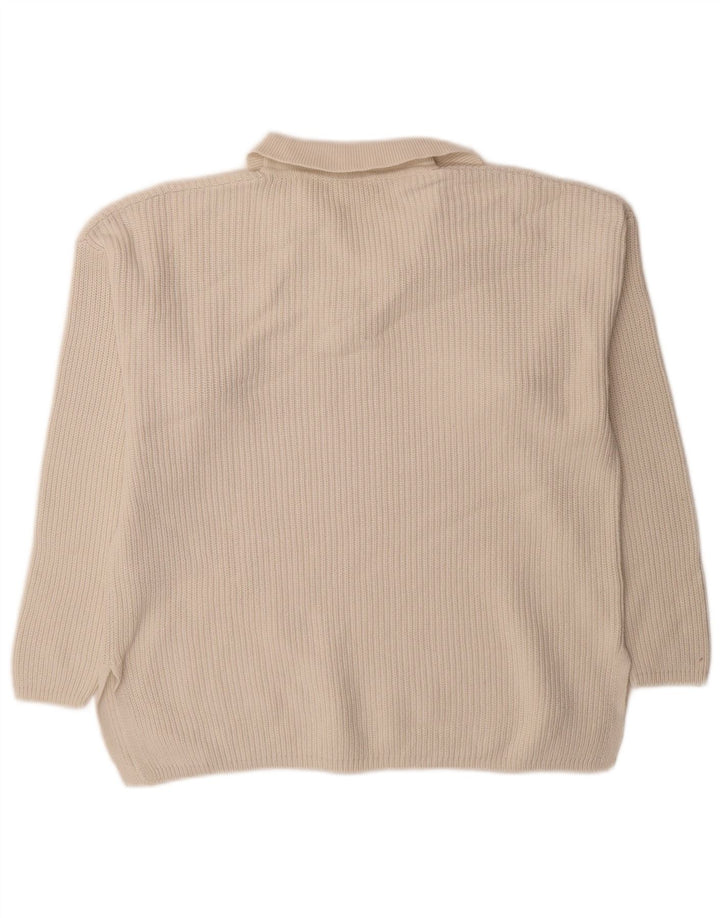 Marks & Spencer Donna Oversize UK 14 Medio Cotone Bianco Sporco