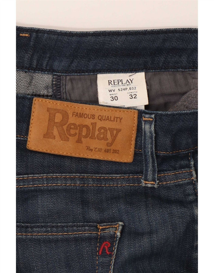 Jeans bootcut da donna Replay W30 L32 cotone blu navy