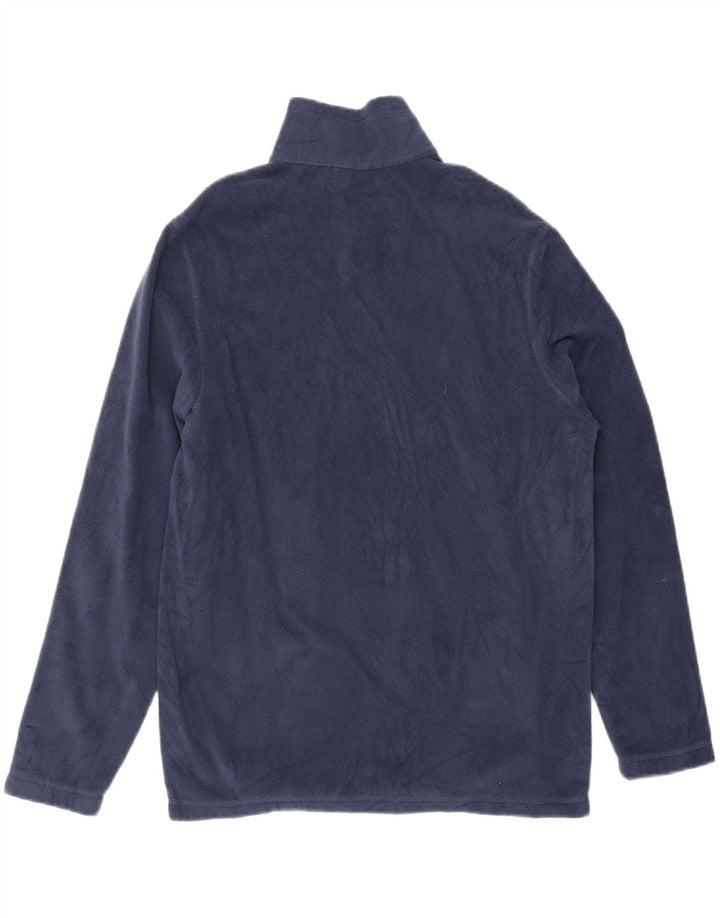 EDDIE BAUER Mens Zip Neck Fleece Jumper Medium Navy Blue Polyester Vintage Eddie Bauer and Second-Hand Eddie Bauer from Messina Hembry 
