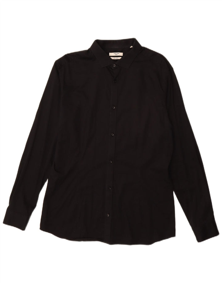 JACK & JONES Camicia da uomo XL in cotone nero