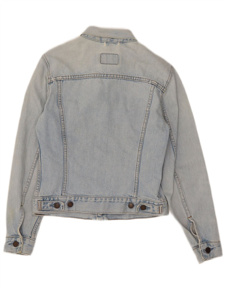 Giacca in denim corto da donna Levi's UK 10 piccolo cotone blu