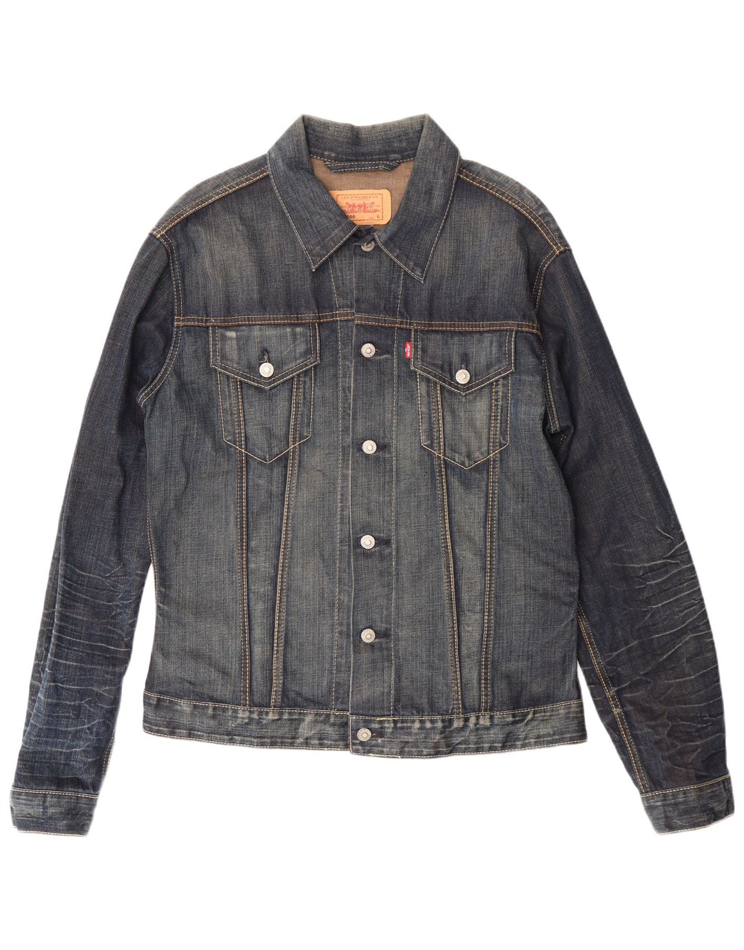 Giacca di jeans da uomo Levi's UK 40 grande cotone blu