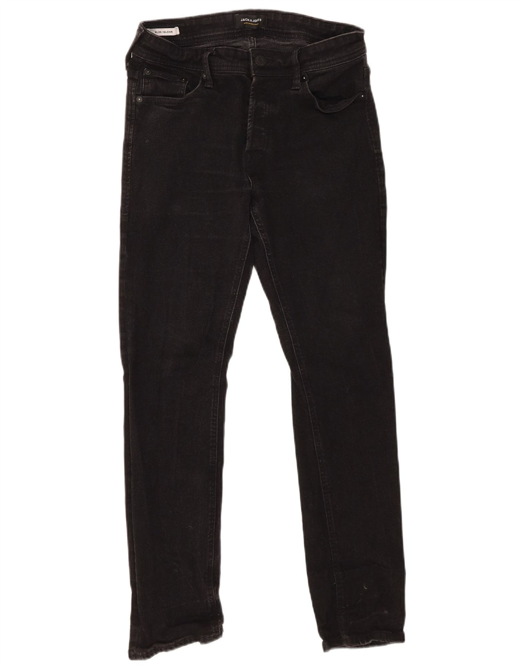Jack & Jones Uomo GLENN Slim Jeans W30 L30 Cotone Nero