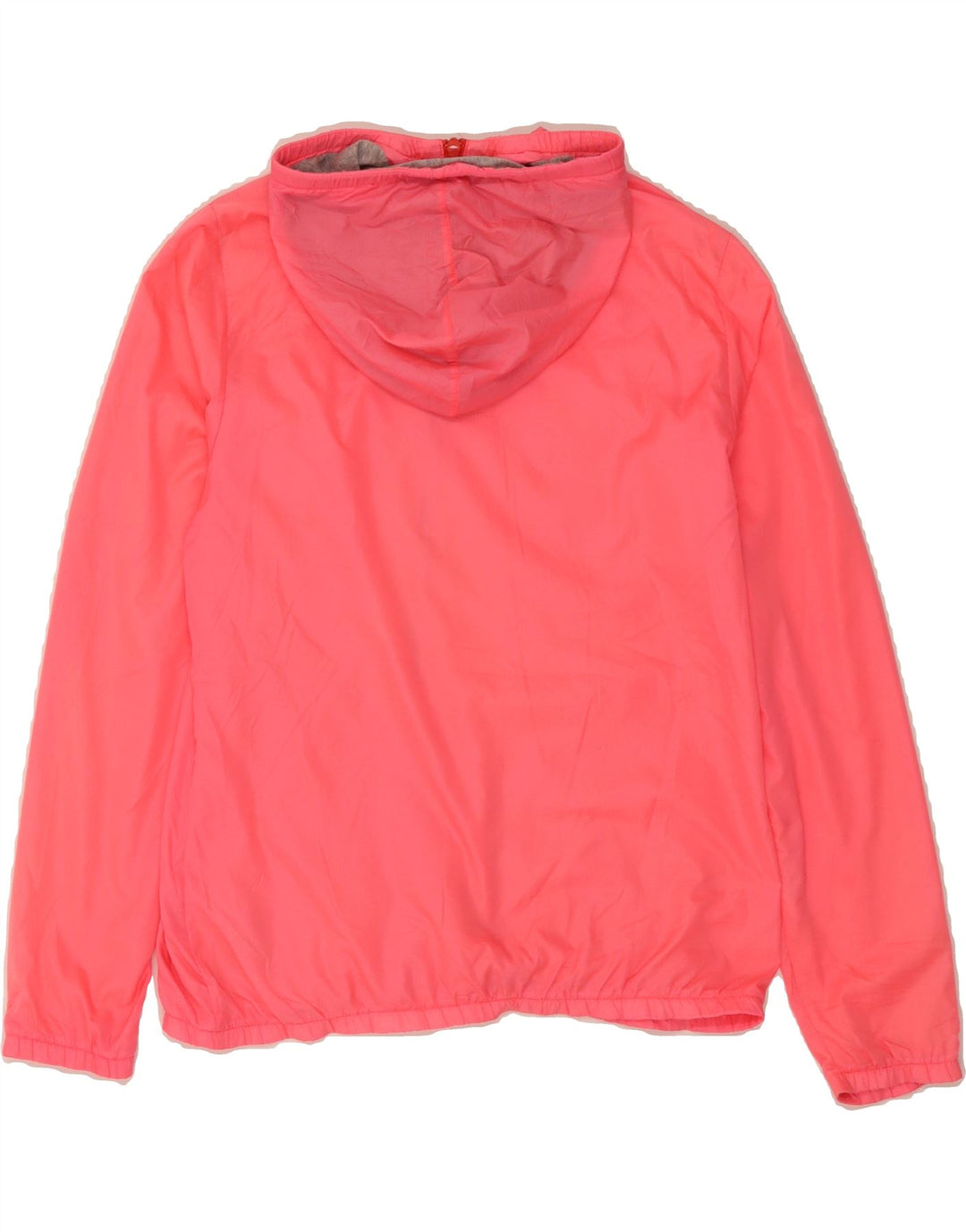 REEBOK Womens Hooded Rain Jacket UK 12/14 Medium Pink Nylon Vintage Reebok and Second-Hand Reebok from Messina Hembry 