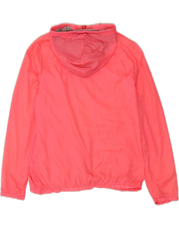 REEBOK Womens Hooded Rain Jacket UK 12/14 Medium Pink Nylon Vintage Reebok and Second-Hand Reebok from Messina Hembry 