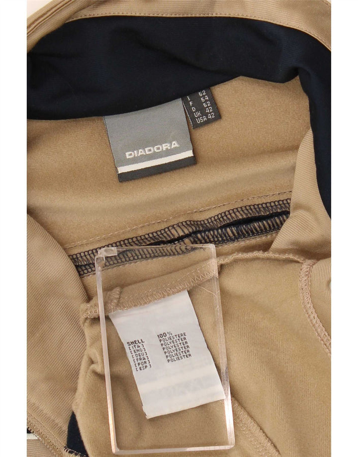 Giacca da tuta da uomo Diadora UK 42 Large Beige Colourblock Poliestere