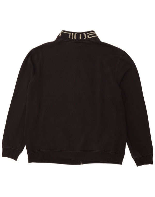 ANIMAL Mens Tracksuit Top Jacket Large Black Cotton