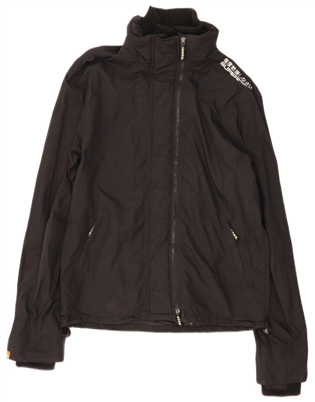 Giacca antipioggia grafica da uomo Superdry UK 44 2XL poliestere nero