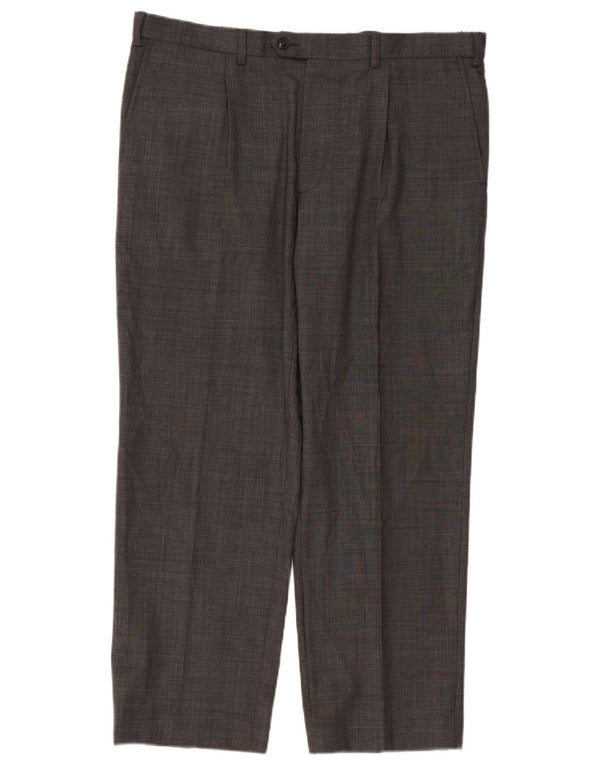 Pantaloni da abito dritti Performance da uomo Marks & Spencer W38 L29 Grigi