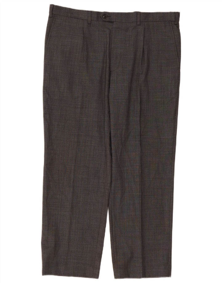 Pantaloni da abito dritti Performance da uomo Marks & Spencer W38 L29 Grigi