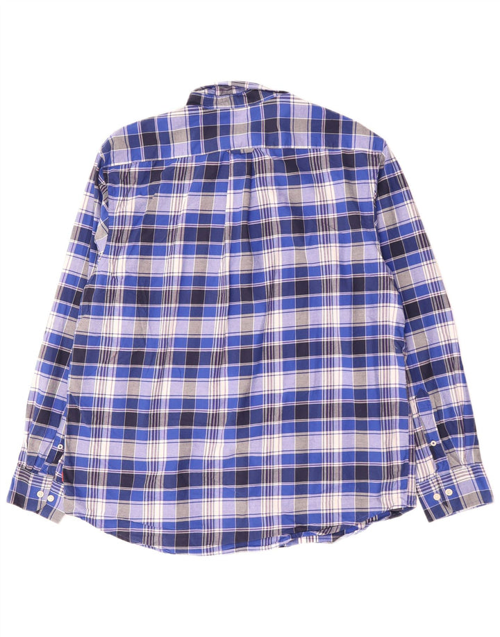 Camicia da uomo IZOD a quadri blu grandi