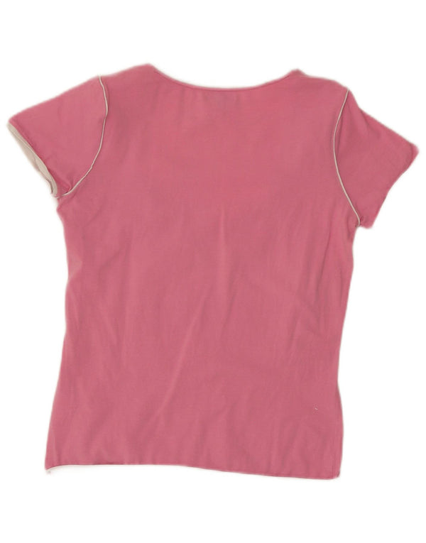 T-shirt grafica slim fit da donna Colmar UK 16 Grande logo in cotone rosa