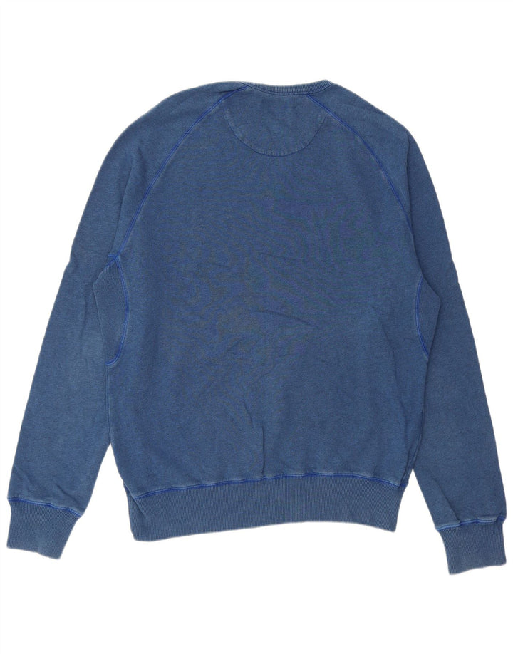 Felpa da uomo Fred Perry Maglione grande in cotone blu