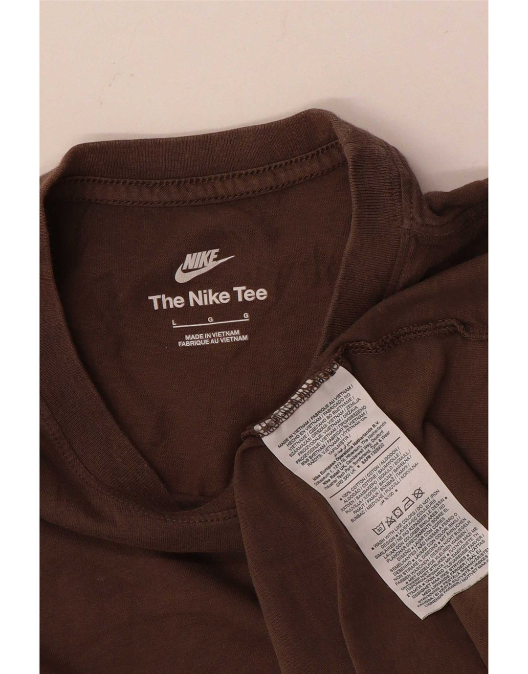 T-shirt da uomo Nike Top grande in cotone marrone