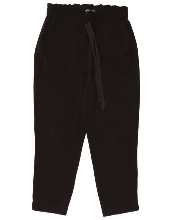 Pantaloni corti affusolati da donna Zara medi W28 L25 poliestere nero